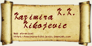 Kazimira Kikojević vizit kartica